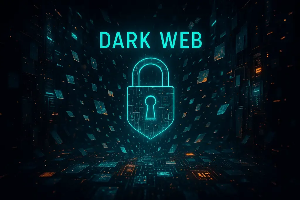 Illustration representing the dark web and data exposure