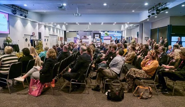 A crowd of business owners and exhibitors at the Frankston & Mornington Peninsula Business Festival expo