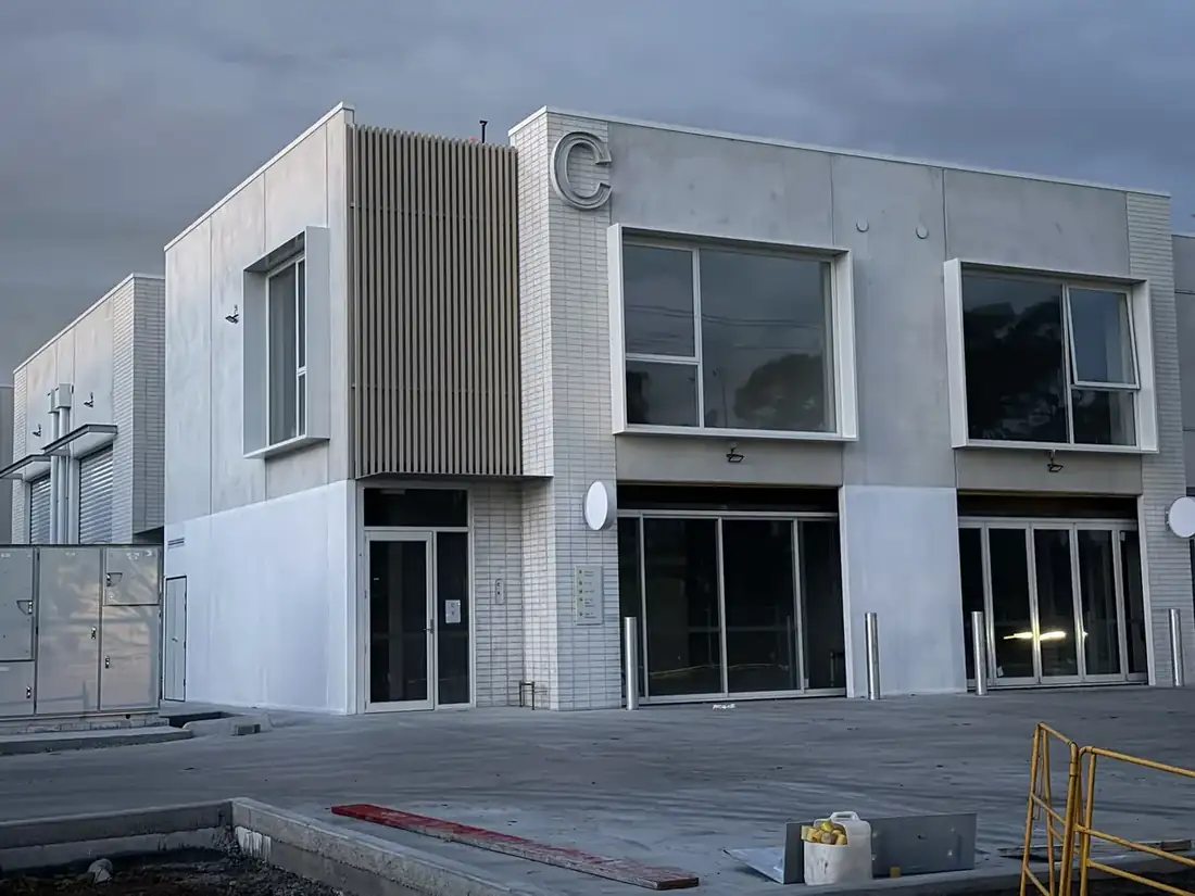 Front of Building C at Free Form, Mornington