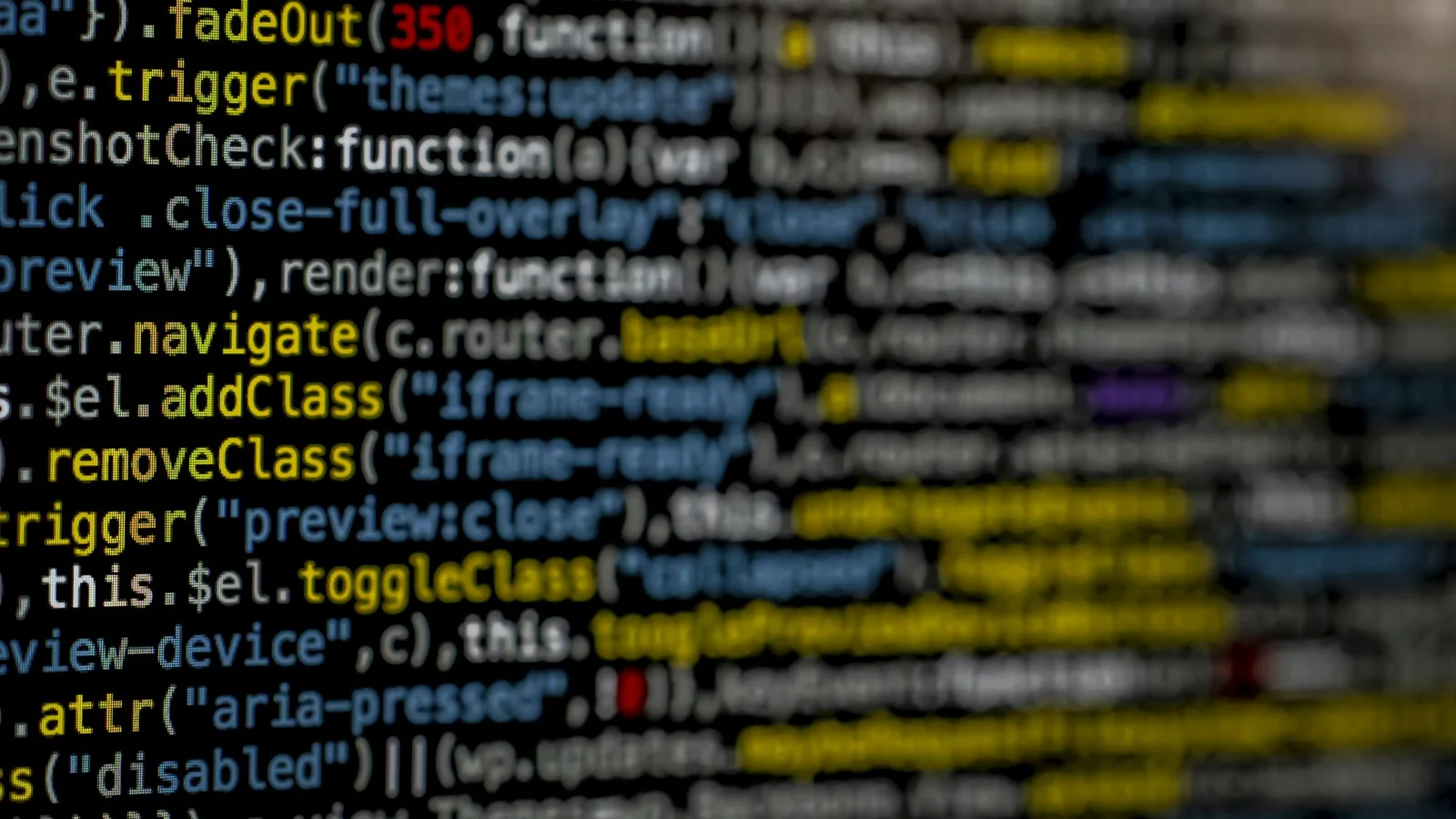 Yellow and blue data code on a screen, the email security layer inside Guardz Ultimate now uses Check Point. Photo by Markus Spiske on Unsplash.